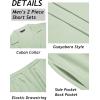 imageCOOFANDY Mens 2 Piece Short Set Guayabera Button Down Shirt Casual Summer Beach OutfitsLight Green