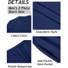 imageCOOFANDY Mens 2 Piece Short Set Guayabera Button Down Shirt Casual Summer Beach OutfitsNavy Blue