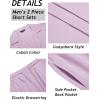 imageCOOFANDY Mens 2 Piece Short Set Guayabera Button Down Shirt Casual Summer Beach OutfitsPurple