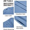 imageCOOFANDY Mens 2 Piece Short Set Guayabera Button Down Shirt Casual Summer Beach OutfitsRoyal Blue