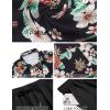 imageCOOFANDY Mens 2 Piece Summer Beach Outfits Tropical Short Sleeve Button Down Shirts and Shorts Hawaiian Vacation SetsBlack Flower