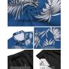 imageCOOFANDY Mens 2 Piece Summer Beach Outfits Tropical Short Sleeve Button Down Shirts and Shorts Hawaiian Vacation SetsBlue White Leaf