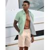 imageCOOFANDY Mens 2 Piece Summer Beach Outfits Tropical Short Sleeve Button Down Shirts and Shorts Hawaiian Vacation SetsLight Green Leaf