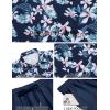 imageCOOFANDY Mens 2 Piece Summer Beach Outfits Tropical Short Sleeve Button Down Shirts and Shorts Hawaiian Vacation SetsNavy White Flower