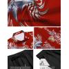 imageCOOFANDY Mens 2 Piece Summer Beach Outfits Tropical Short Sleeve Button Down Shirts and Shorts Hawaiian Vacation SetsRed Tropical Leaf