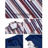 imageCOOFANDY Mens 2 Piece Summer Beach Outfits Tropical Short Sleeve Button Down Shirts and Shorts Hawaiian Vacation SetsStripe
