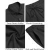 imageCOOFANDY Mens 2 Pieces Cotton Linen Set Short Sleeve Button Down Shirts Summer Beach Shorts Casual OutfitsBlack