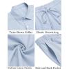 imageCOOFANDY Mens 2 Pieces Cotton Linen Set Short Sleeve Button Down Shirts Summer Beach Shorts Casual OutfitsLight Blue