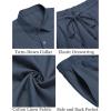 imageCOOFANDY Mens 2 Pieces Cotton Linen Set Short Sleeve Button Down Shirts Summer Beach Shorts Casual OutfitsViolets