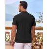 imageCOOFANDY Mens Beach Shirt Short Sleeve Button Down Shirts Casual Cuban Collared Summer Vacation Tropical ShirtsBlack