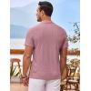 imageCOOFANDY Mens Beach Shirt Short Sleeve Button Down Shirts Casual Cuban Collared Summer Vacation Tropical ShirtsDusty Rose