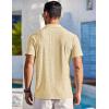 imageCOOFANDY Mens Beach Shirt Short Sleeve Button Down Shirts Casual Cuban Collared Summer Vacation Tropical ShirtsLight Yellow