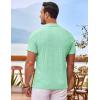 imageCOOFANDY Mens Beach Shirt Short Sleeve Button Down Shirts Casual Cuban Collared Summer Vacation Tropical ShirtsMint Green