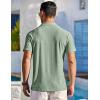 imageCOOFANDY Mens Beach Shirt Short Sleeve Button Down Shirts Casual Cuban Collared Summer Vacation Tropical ShirtsMoss Green