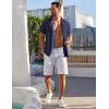 imageCOOFANDY Mens Beach Shirt Short Sleeve Button Down Shirts Casual Cuban Collared Summer Vacation Tropical ShirtsNavy Blue