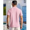 imageCOOFANDY Mens Beach Shirt Short Sleeve Button Down Shirts Casual Cuban Collared Summer Vacation Tropical ShirtsPattern 2pink