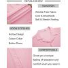 imageCOOFANDY Mens Beach Shirt Short Sleeve Button Down Shirts Casual Cuban Collared Summer Vacation Tropical ShirtsPink