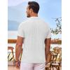 imageCOOFANDY Mens Beach Shirt Short Sleeve Button Down Shirts Casual Cuban Collared Summer Vacation Tropical ShirtsWhite