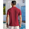 imageCOOFANDY Mens Beach Shirt Short Sleeve Button Down Shirts Casual Cuban Collared Summer Vacation Tropical ShirtsWine Red