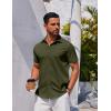 imageCOOFANDY Mens Button Down Shirt Short Sleeve Casual Shirt for Men Summer Business Casual Dress ShirtArmygreen