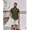 imageCOOFANDY Mens Button Down Shirt Short Sleeve Casual Shirt for Men Summer Business Casual Dress ShirtArmygreen
