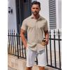 imageCOOFANDY Mens Button Down Shirt Short Sleeve Casual Shirt for Men Summer Business Casual Dress ShirtBeige