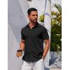 imageCOOFANDY Mens Button Down Shirt Short Sleeve Casual Shirt for Men Summer Business Casual Dress ShirtBlack