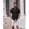 imageCOOFANDY Mens Button Down Shirt Short Sleeve Casual Shirt for Men Summer Business Casual Dress ShirtBlack