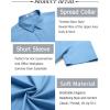 imageCOOFANDY Mens Button Down Shirt Short Sleeve Casual Shirt for Men Summer Business Casual Dress ShirtBlue