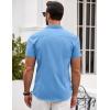imageCOOFANDY Mens Button Down Shirt Short Sleeve Casual Shirt for Men Summer Business Casual Dress ShirtBlue