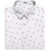 imageCOOFANDY Mens Button Down Shirt Short Sleeve Casual Shirt for Men Summer Business Casual Dress ShirtBlue Sharkwhite