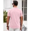 imageCOOFANDY Mens Button Down Shirt Short Sleeve Casual Shirt for Men Summer Business Casual Dress ShirtPink