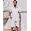 imageCOOFANDY Mens Button Down Shirt Short Sleeve Casual Shirt for Men Summer Business Casual Dress ShirtWhite