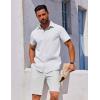 imageCOOFANDY Mens Button Down Shirt Short Sleeve Casual Shirt for Men Summer Business Casual Dress ShirtWhite