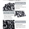 imageCOOFANDY Mens Button Down Shirt Short Sleeve Casual Shirt for Men Summer Business Casual Dress ShirtWhiteblack Abstract