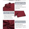 imageCOOFANDY Mens Button Down Shirt Short Sleeve Casual Shirt for Men Summer Business Casual Dress ShirtWine Red