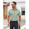 imageCOOFANDY Mens Button Down Shirt Short Sleeve Dress Shirt Casual Beach Summer Wedding ShirtLight Greenflower