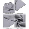 imageCOOFANDY Mens Button Down Shirt Short Sleeve Dress Shirt Casual Beach Summer Wedding ShirtLight Grey