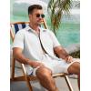 imageCOOFANDY Mens Button Down Shirts Lightweight Breathable Short Sleeve Shirt Summer Beach TopWhite