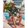 imageCOOFANDY Mens Button Down Shirts Short Sleeve Casual Shirt Summer Beach Wedding ShirtsBlack  Floral