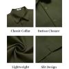 imageCOOFANDY Mens Button Down Shirts Short Sleeve Casual Shirt Summer Untucked Dress ShirtsArmy Green