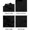 imageCOOFANDY Mens Button Down Shirts Short Sleeve Casual Shirt Summer Untucked Dress ShirtsBlack