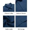 imageCOOFANDY Mens Button Down Shirts Short Sleeve Casual Shirt Summer Untucked Dress ShirtsBlue