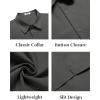 imageCOOFANDY Mens Button Down Shirts Short Sleeve Casual Shirt Summer Untucked Dress ShirtsDark Gray