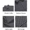 imageCOOFANDY Mens Button Down Shirts Short Sleeve Casual Shirt Summer Untucked Dress ShirtsGeometric Black