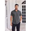 imageCOOFANDY Mens Button Down Shirts Short Sleeve Casual Shirt Summer Untucked Dress ShirtsGeometric Black