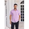 imageCOOFANDY Mens Button Down Shirts Short Sleeve Casual Shirt Summer Untucked Dress ShirtsLavender
