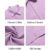 imageCOOFANDY Mens Button Down Shirts Short Sleeve Casual Shirt Summer Untucked Dress ShirtsLavender
