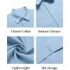 imageCOOFANDY Mens Button Down Shirts Short Sleeve Casual Shirt Summer Untucked Dress ShirtsLight Blue