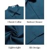 imageCOOFANDY Mens Button Down Shirts Short Sleeve Casual Shirt Summer Untucked Dress ShirtsMidnight Blue